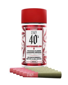 STIIIZY
- WATERMELON Z - .5G 40's Infused Mini Preroll (5 joints)