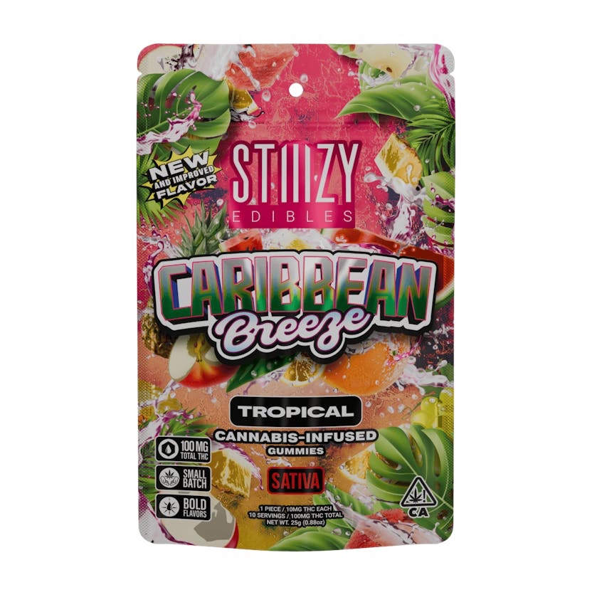 STIIIZY
- CARIBBEAN BREEZE - 100MG TROPICAL EDIBLES | Sativa