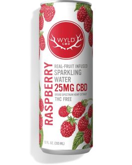 WYLD | Raspberry CBD Sparkling Water | Carbonated | 25mg | 12 fl oz