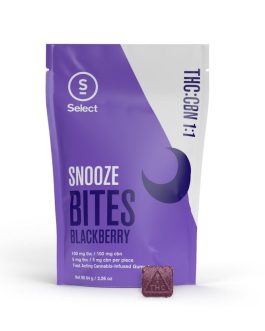 Select
Blackberry Snooze Bites 1:1 THC:CBN 20pk (100mg:100mg