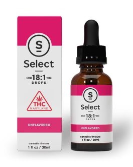 Select
Ratio Unflavored Drops 18:1 CBD:THC Tincture
