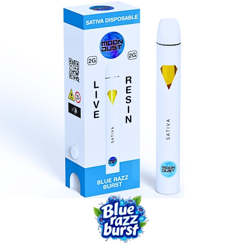 MOON DUST - New York
2G LIVE RESIN DISPOSABLE - BLUE RAZZ BURST - SATIVA