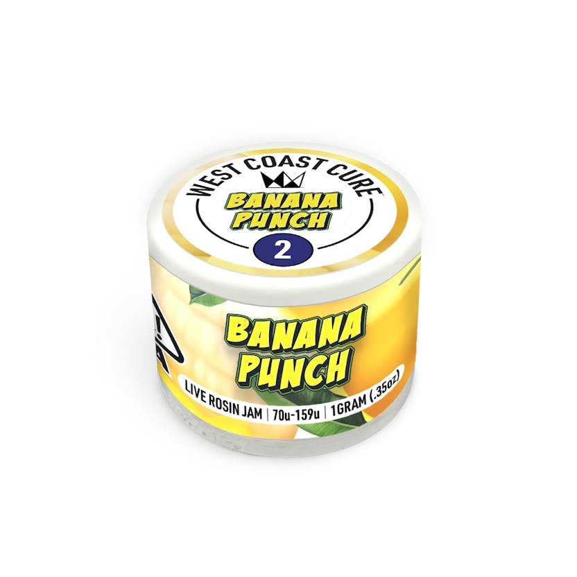 West Coast Cure
Banana Punch Live Rosin Jam - Tier 2