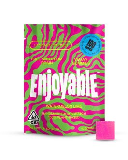 Enjoyable Full Spectrum Rosin Watermelon Lime Vegan Gummies 100mg