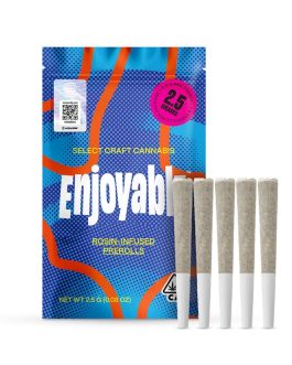 Enjoyable Rosin-Infused 5 Pack Prerolls - Super Runtz 2.5g