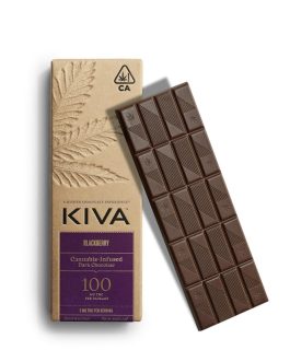 Kiva Confections
Blackberry Dark Chocolate Bar | 100mg | 20ct | 5mg/ea