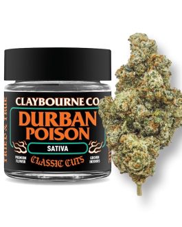 Claybourne Co.
Durban Poison (3.5g) – Classic Cuts sativa