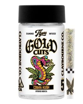 Claybourne Co.
Cobra Kush (2.5g) – Diamond Infused Flyers Pre-Rolls 5 pack indica