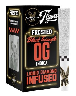 Claybourne Co.
Black Triangle OG (2.5g) – Diamond Frosted Flyers Pre-Rolls pack of 5 indica