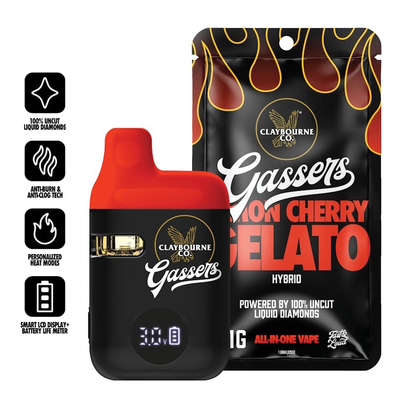 Claybourne Co.
Lemon Cherry Gelato (1g) - Gassers All-In-One Liquid Diamonds Vape Hybrid