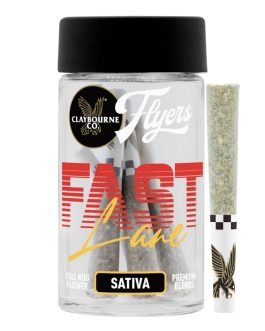 Claybourne Co.
Fast Lane Sativa (3.5g) – Flyers Blends Pre-Rolls