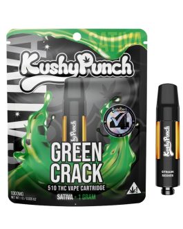 Kushy Punch
Green Crack | Cartridge | 1g| Sativa