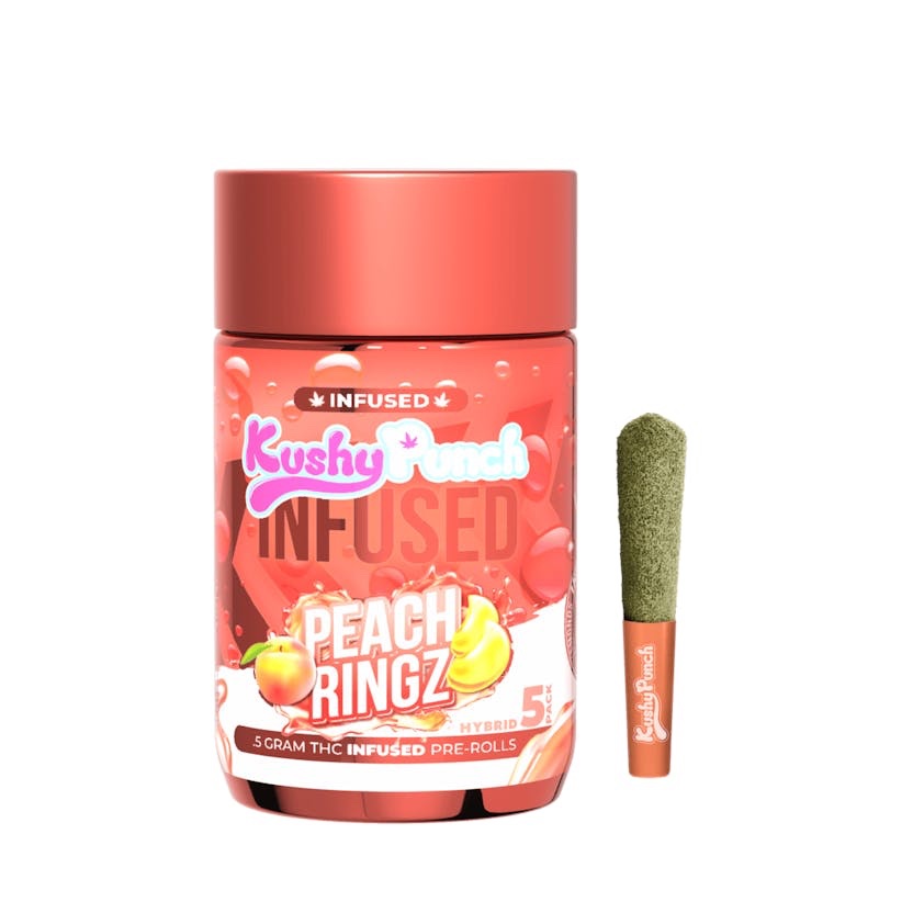 Kushy Punch
Peach Ringz | Infused Minis | 0.5g each | 5pk