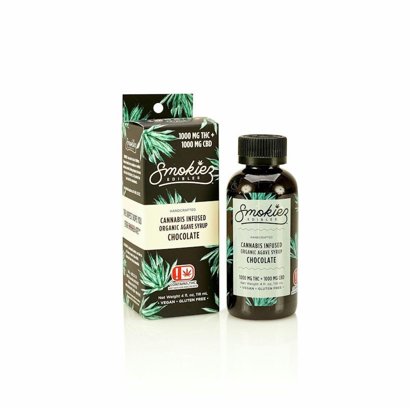 Smokiez Edibles
Chocolate Agave Syrup 1:1 THC:CBD | 1000mg