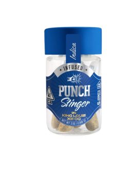 Punch Edibles & Extracts
Punch | King Louie XII OG | Indica | 5 Mini Pre-Rolls | Stingers | 2.5g