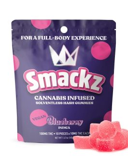 West Coast Cure
Blueberry Flavored Solventless Gummies – 10x 10mg/gummy indica