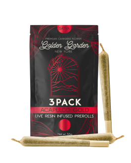 Golden Garden ACAPULCO GOLD 3-PACK LIVE RESIN INFUSED PRE-ROLL Sativa