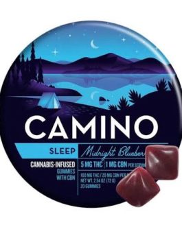 Camino Midnight Blueberry “Sleep” 5mg THC : 1mg CBN Gummies